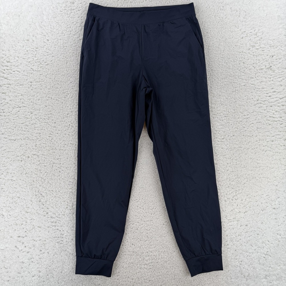 Uniqlo AIRism Pants Mens Large Blue Lightweight Joggers Quick Dry Stretch Gym